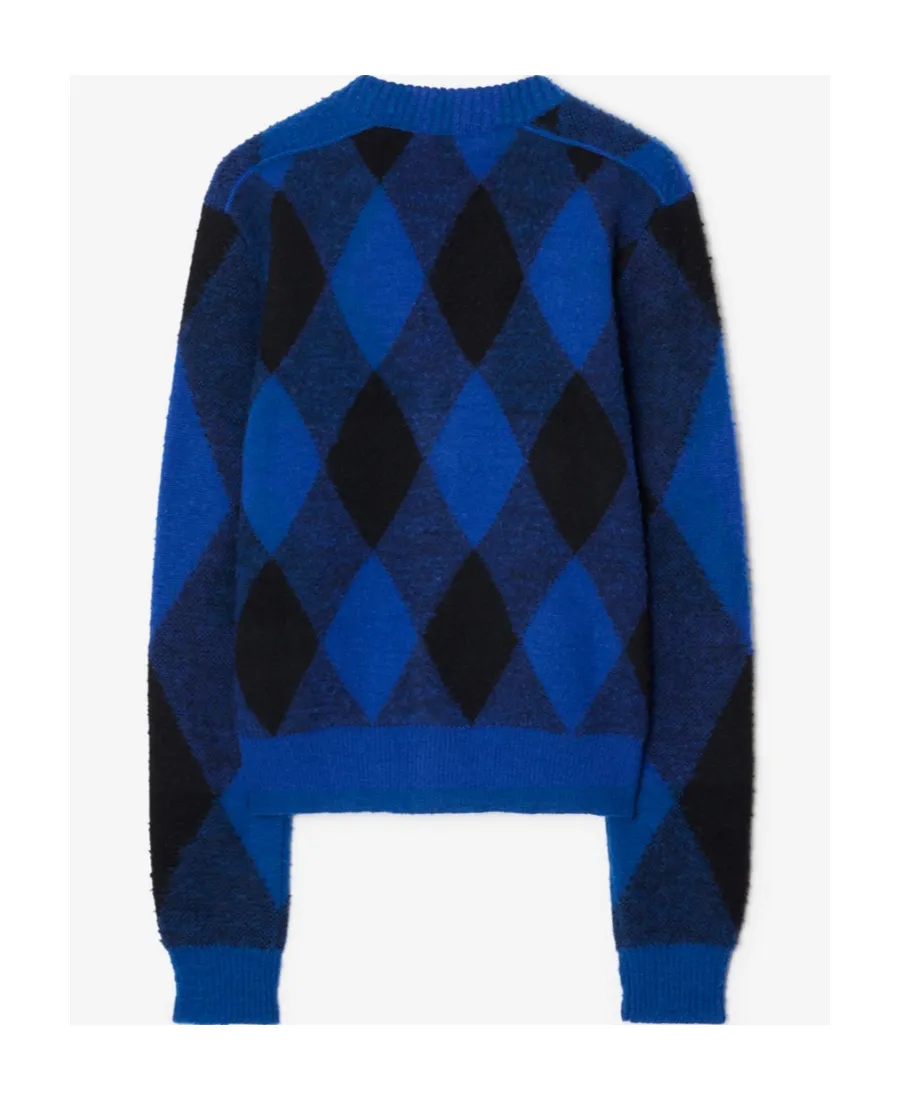 Burberry Argyle Button-Up Knitted Cardigan