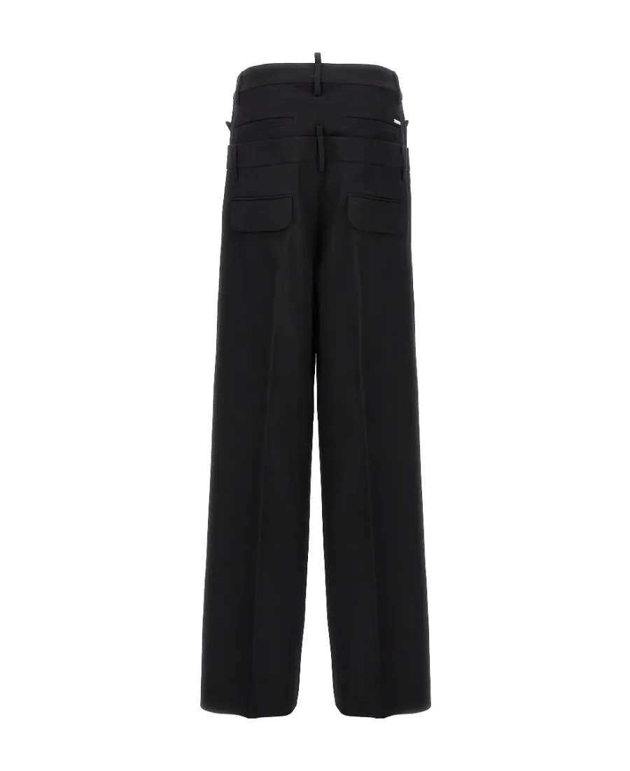 Dsquared2 Logo Detailed Wide-Leg Trousers