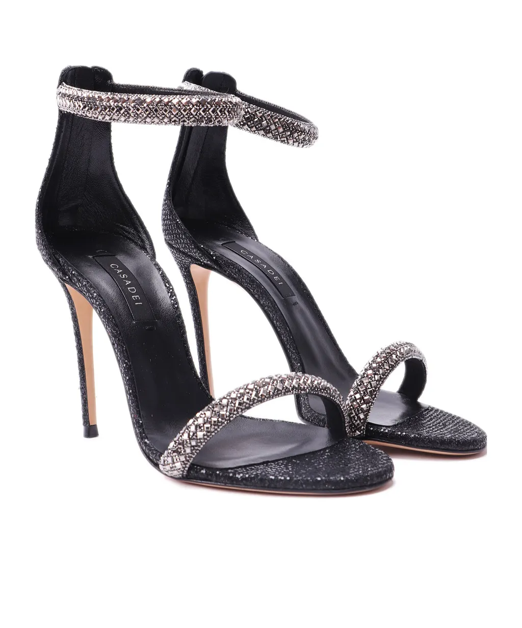 Scarlet 110Mm Glitter Leather Sandals