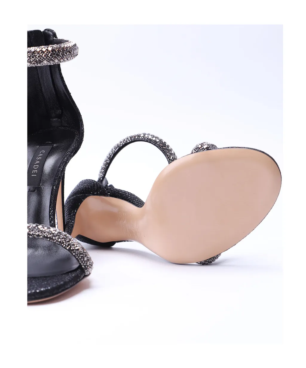 Scarlet 110Mm Glitter Leather Sandals
