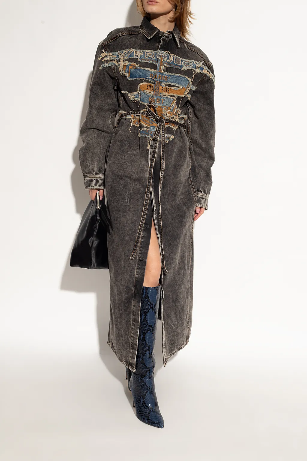 Paris Texas Animal Motif Knee-Length Boots