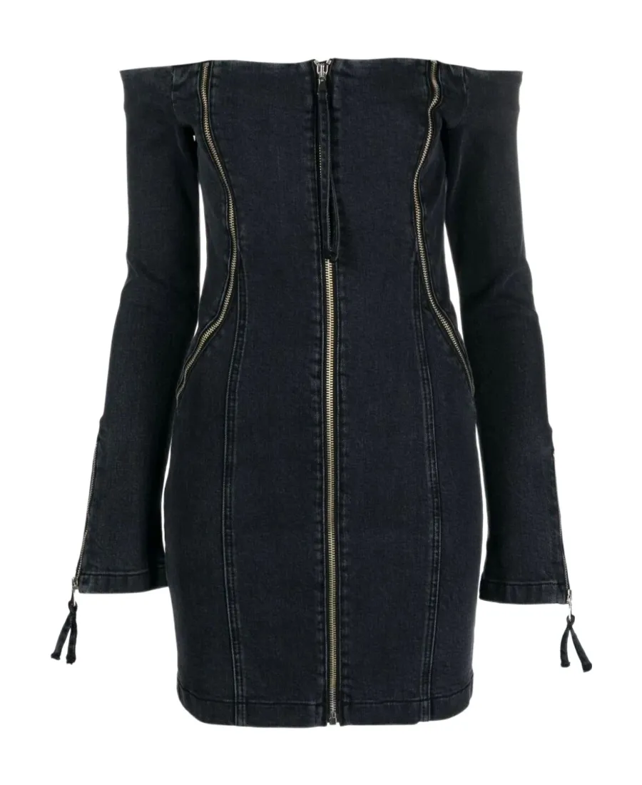 Long-Sleeved Zipper Dress