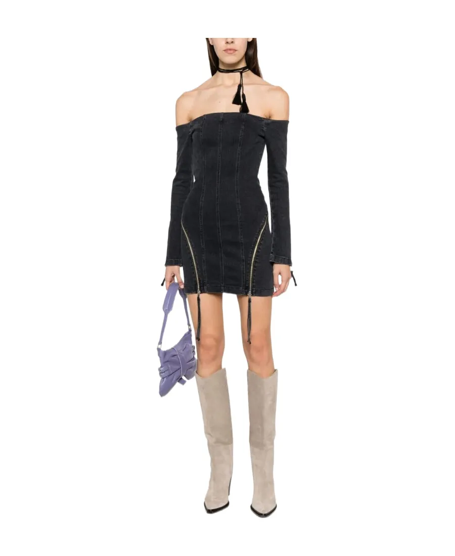 Long-Sleeved Zipper Dress