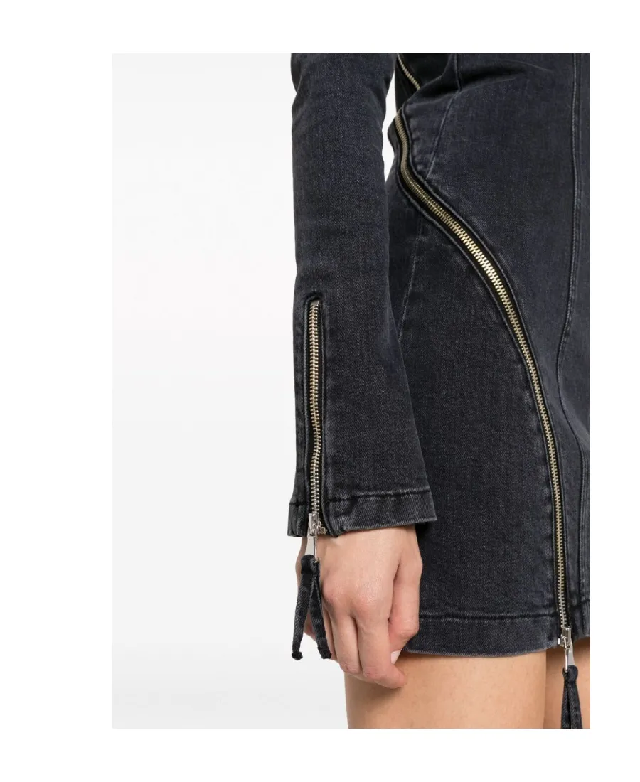 Long-Sleeved Zipper Dress