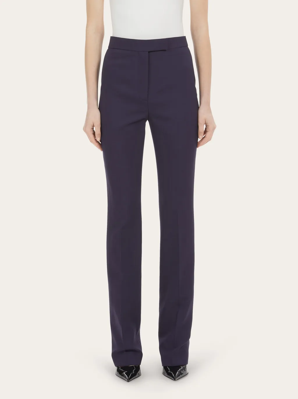 Front Pleated Wool Casual Pants