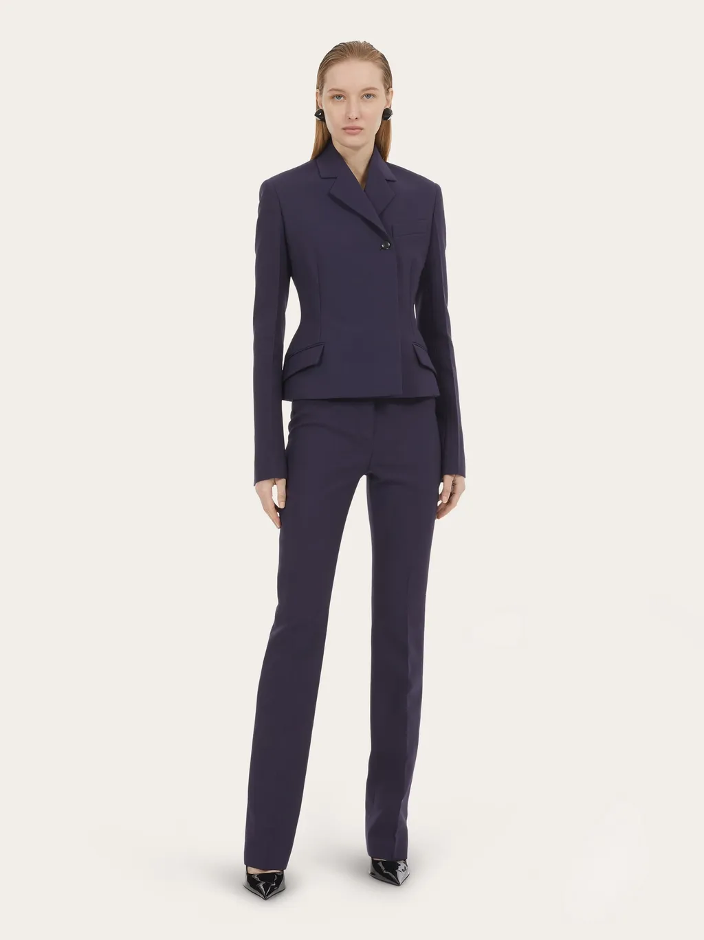 Front Pleated Wool Casual Pants