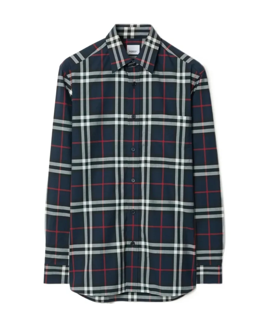 Burberry Check-Pattern Long Sleeved Shirt