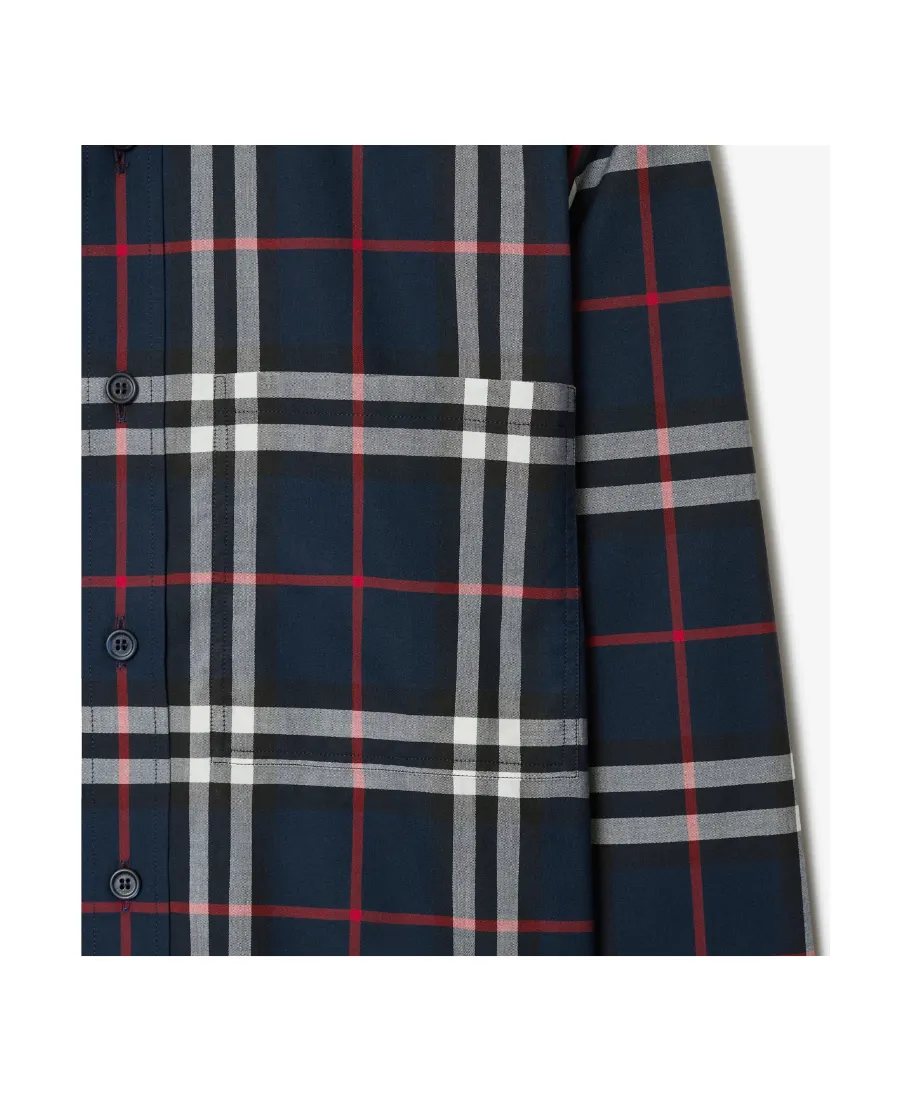 Burberry Check-Pattern Long Sleeved Shirt