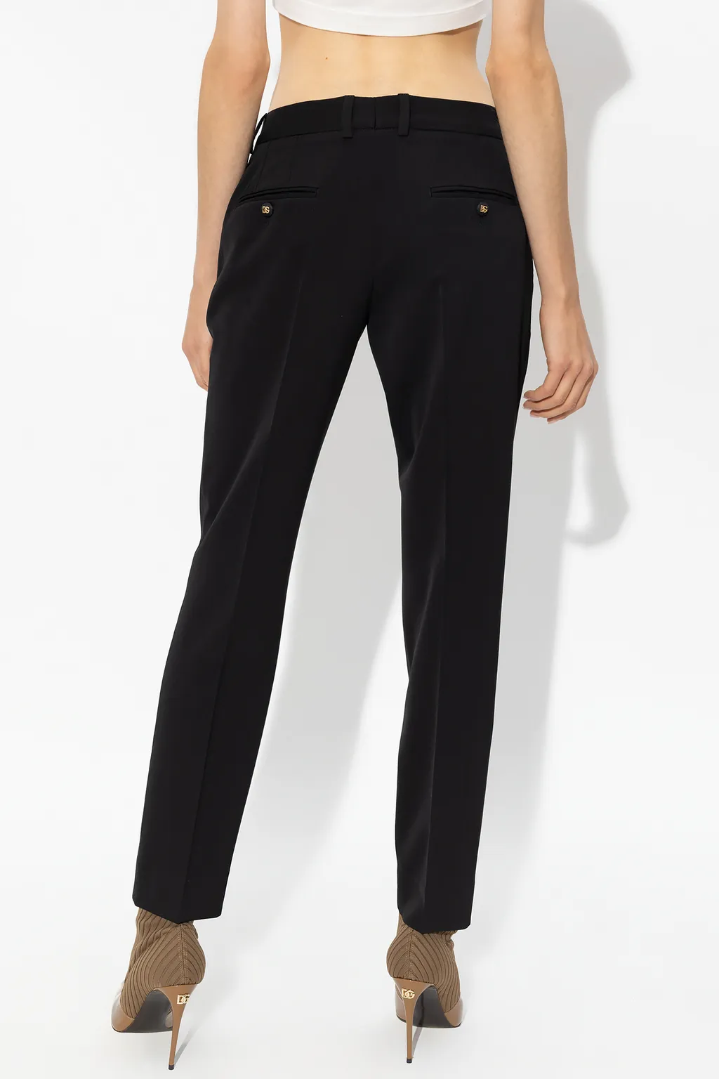 Dolce & Gabbana Kate Pleated Low-Rise Trousers