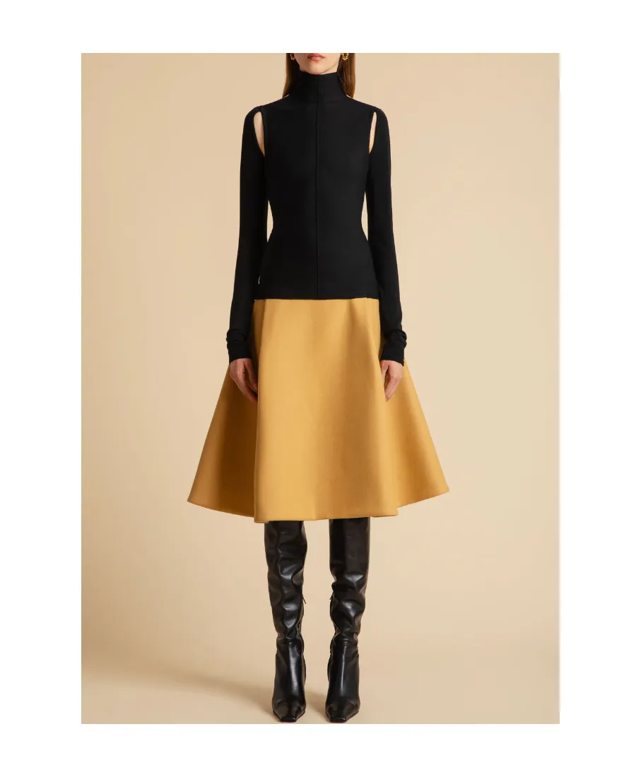 Khaite Turtleneck Cut-Out Detailed Top