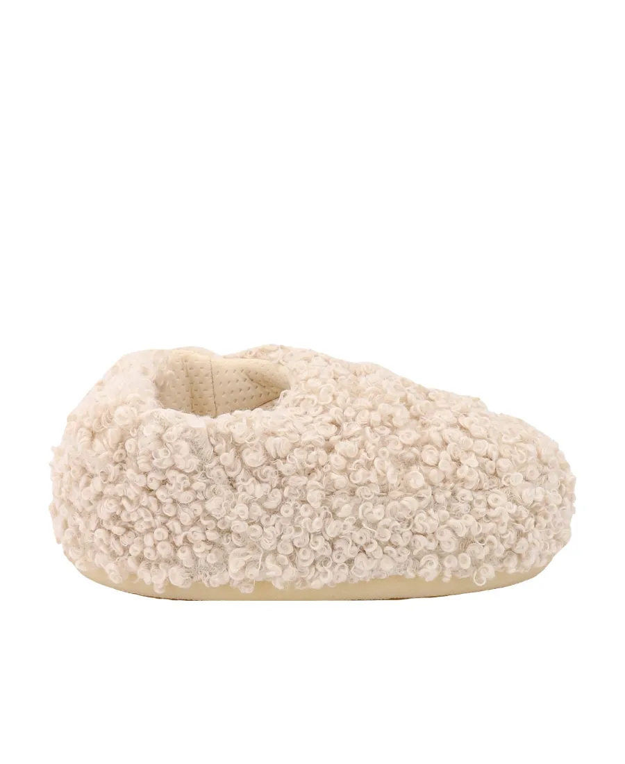 Moon Boot Faux Curly Slip-On Sandals