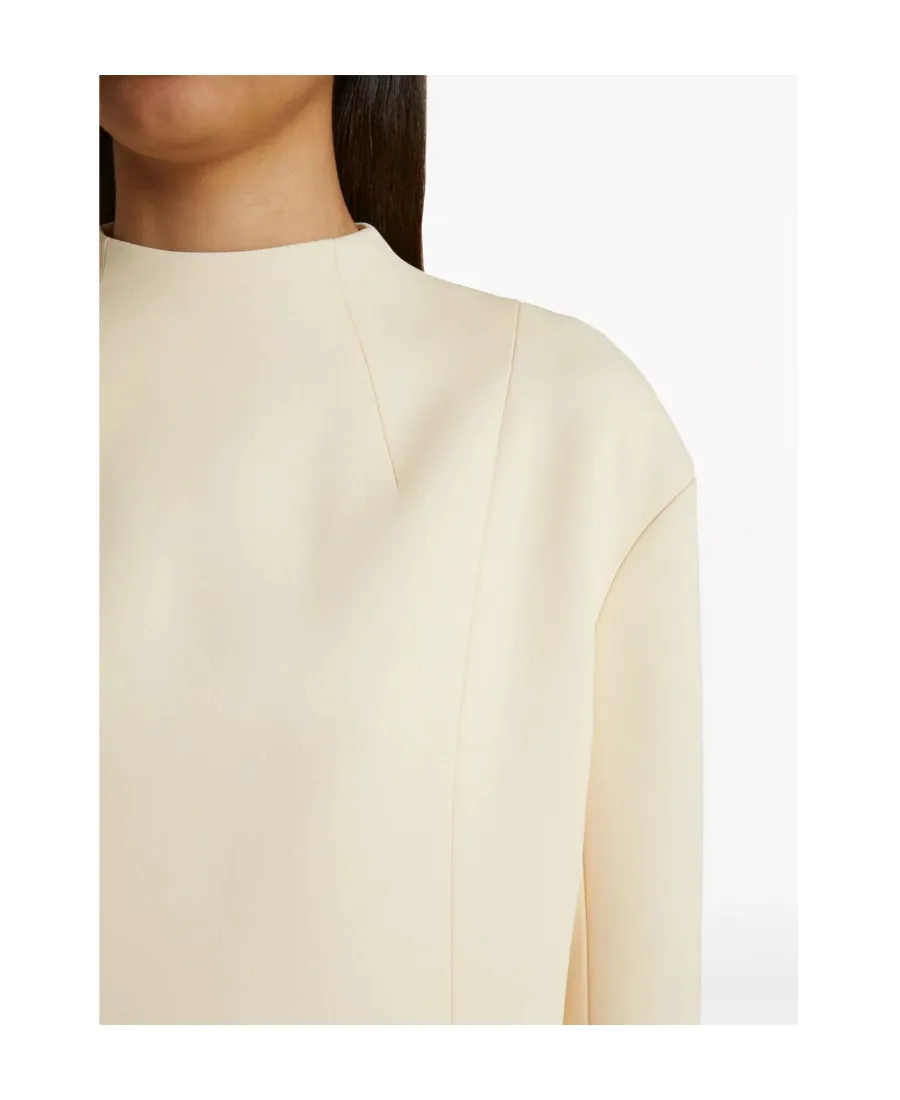 Khaite The Mahni Slit-Detailed Crewneck Blouse