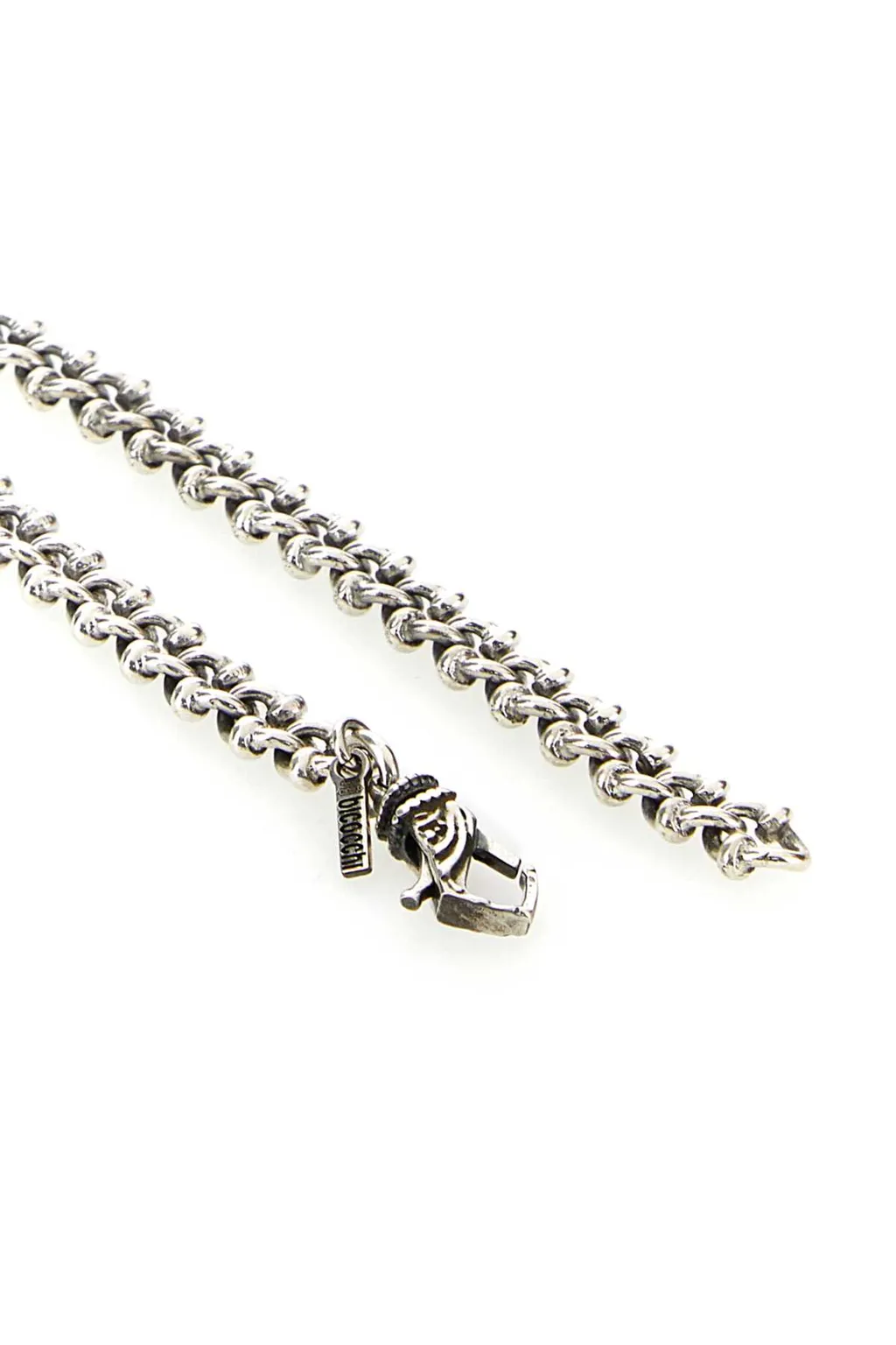 Emanuele Bicocchi Logo Plaque Knot Chain Bracelet