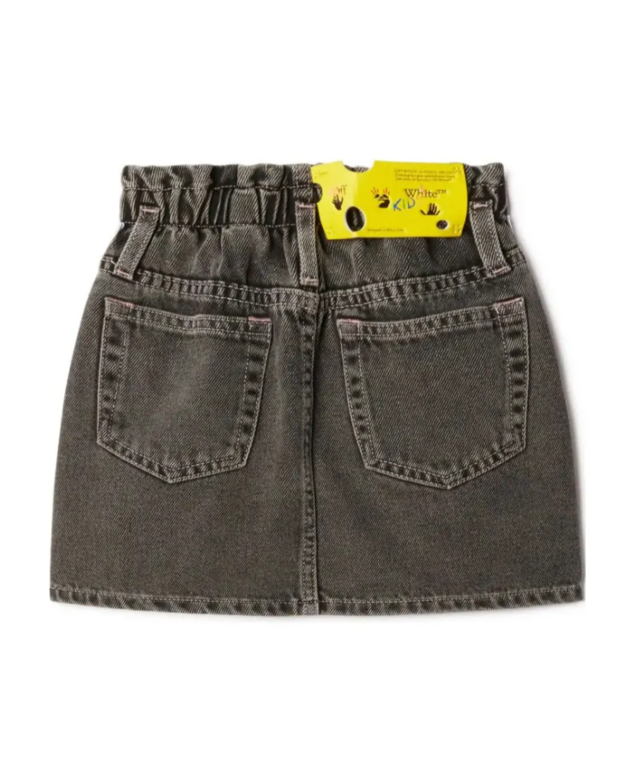 Logo-Tape Denim Skirt