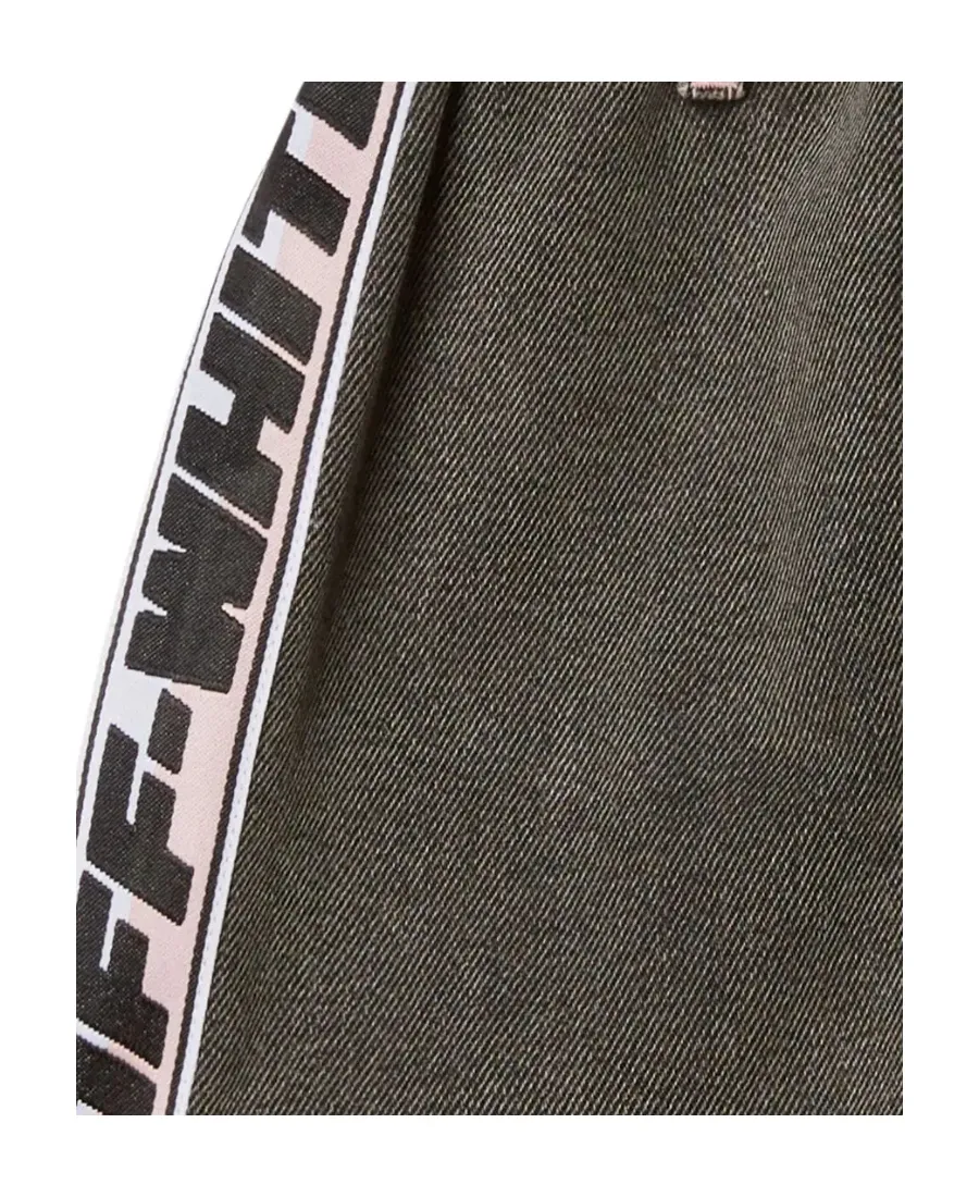 Logo-Tape Denim Skirt