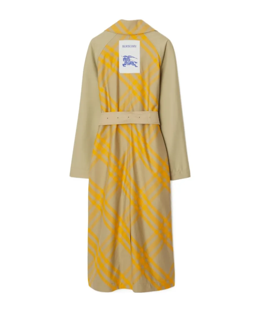 Burberry Checked Belted-Waist Reversible Trench Coat