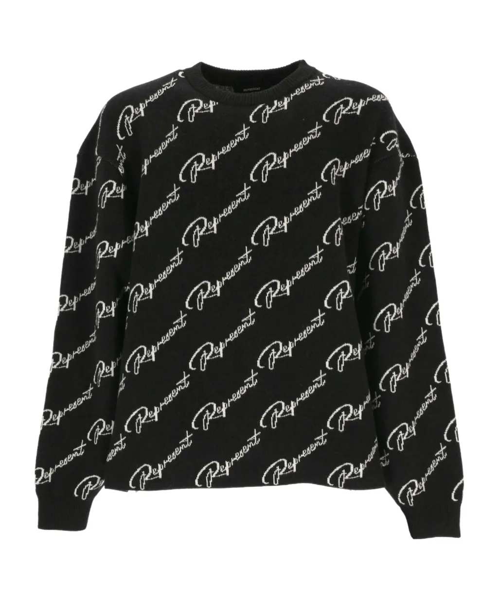 Intarsia-Knit Logo Jumper