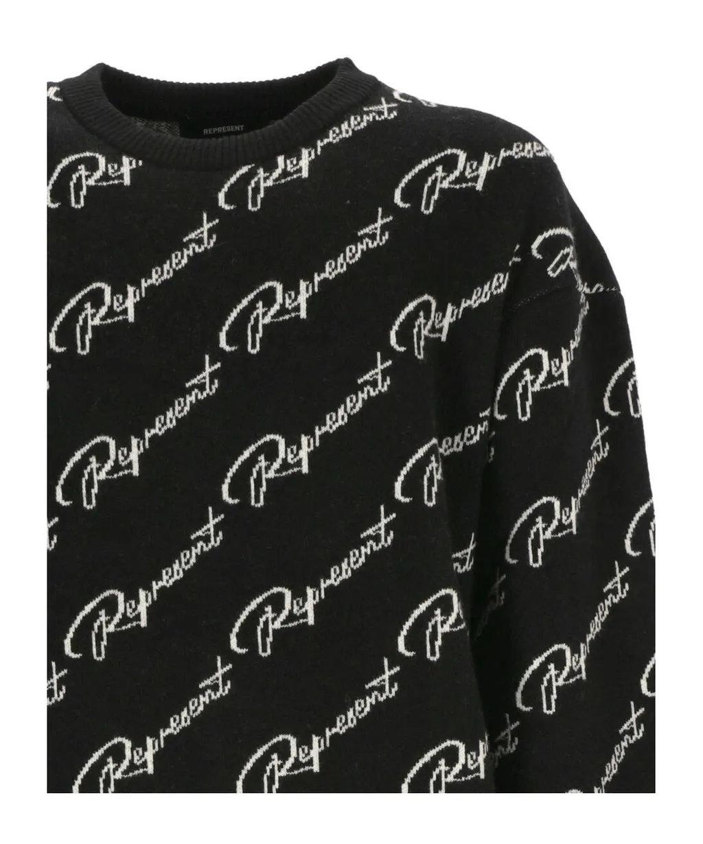 Intarsia-Knit Logo Jumper
