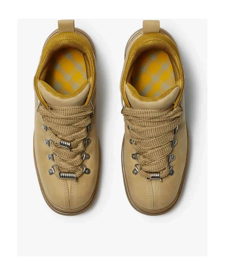 Burberry Round-Toe Chunky-Sole Lace-Up Boots