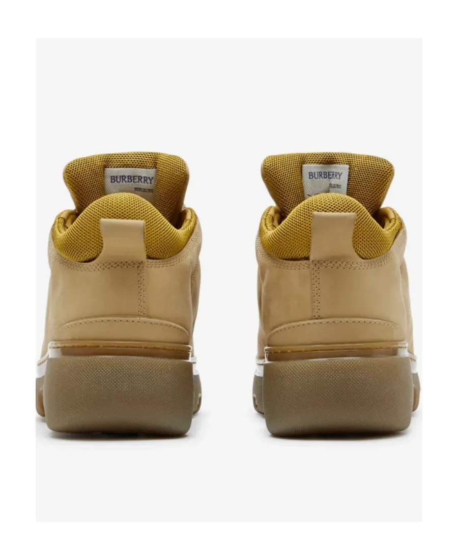 Burberry Round-Toe Chunky-Sole Lace-Up Boots