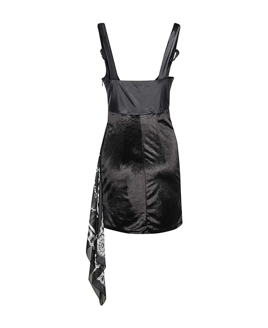 Versace Jeans Couture Scarf Detail Sleeveless Mini Dress