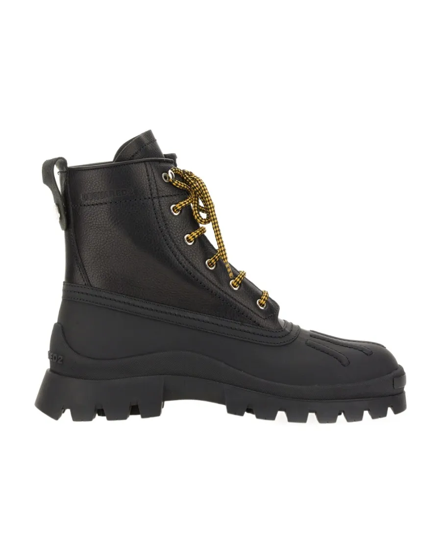 Dsquared2 Chunky Sole Lace-Up Ankle Boots