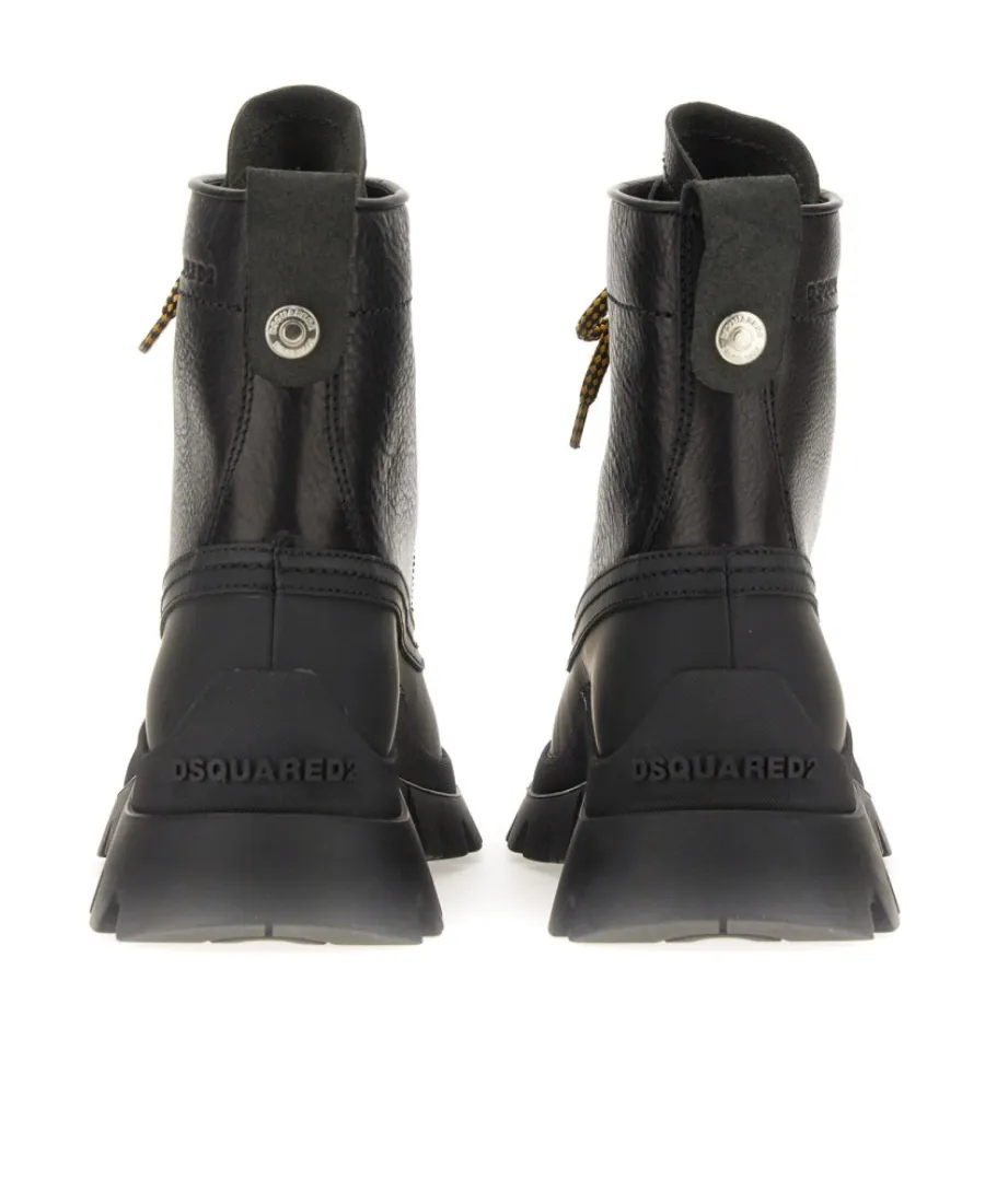 Dsquared2 Chunky Sole Lace-Up Ankle Boots