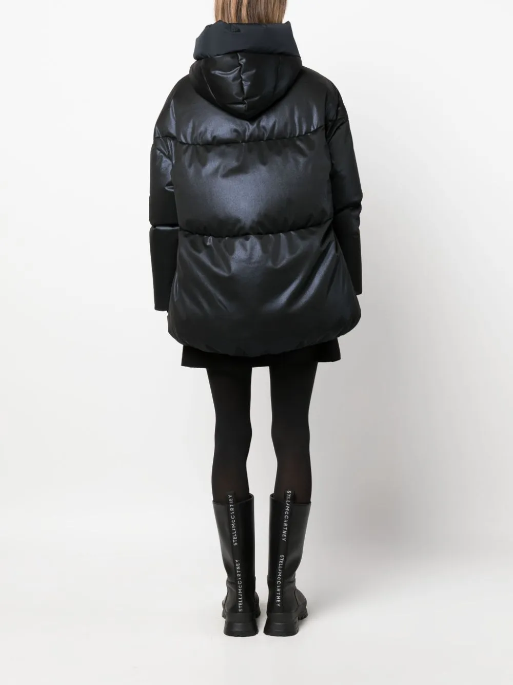 Hooded Feather-Down Coat