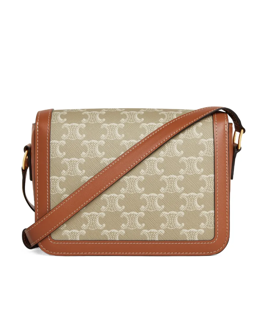 Teen Triomphe Bag In Triomphe Canvas And Calfskin