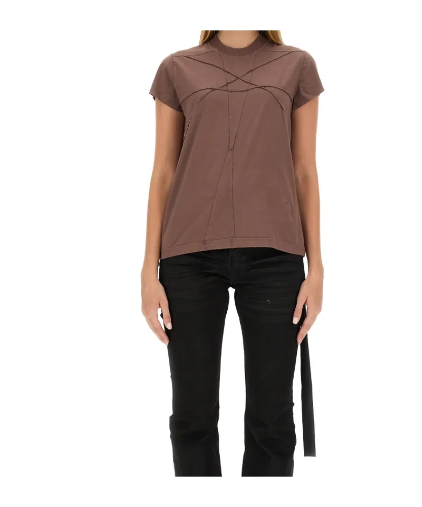 Rick Owens Drkshdw Tonal-Stitching Crewneck T-Shirt