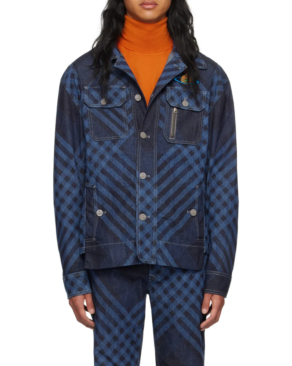 Orb-Embroidered Corduroy Shirt Jacket