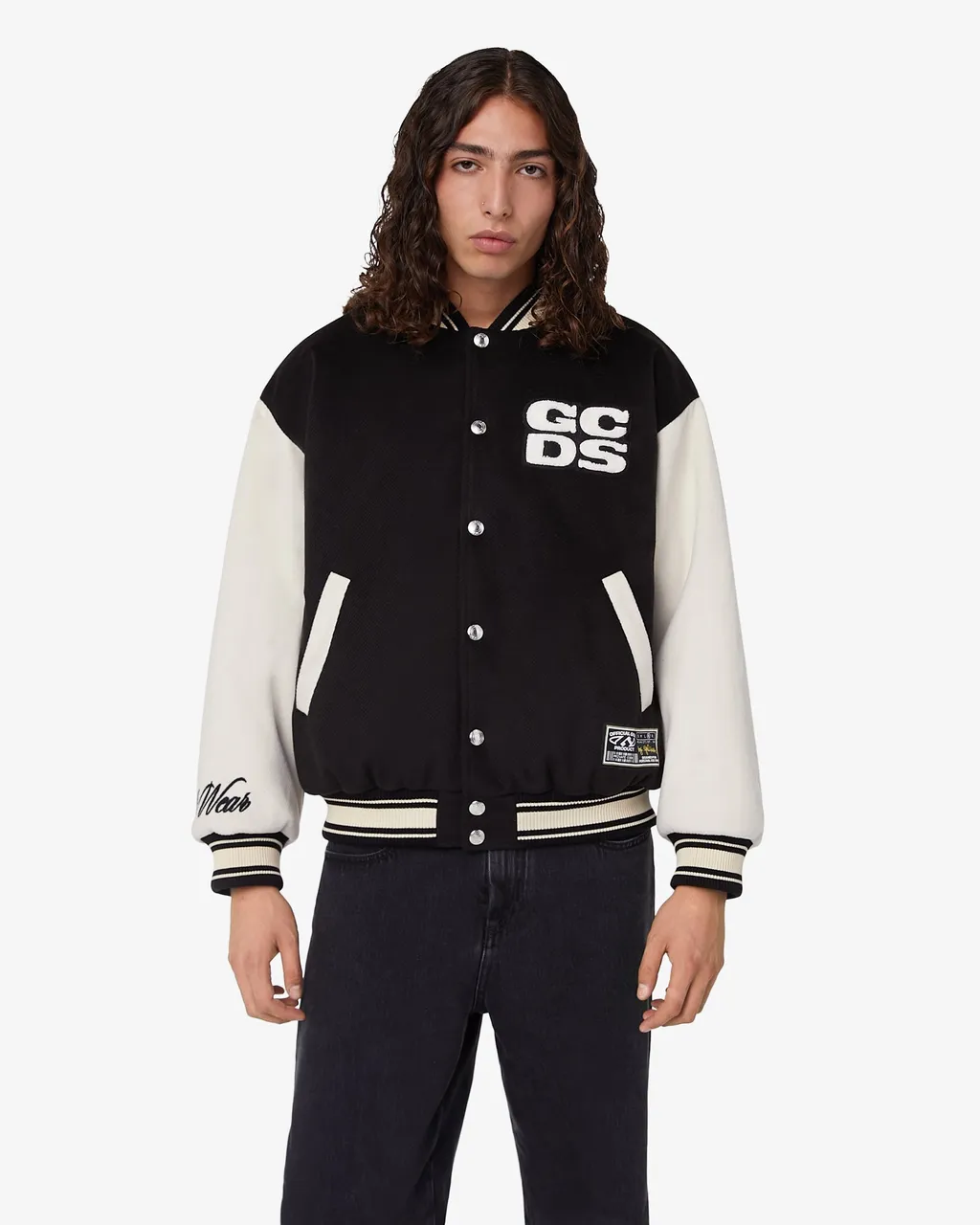Gcds Two-Toned Long-Sleeved Bomber Jacket