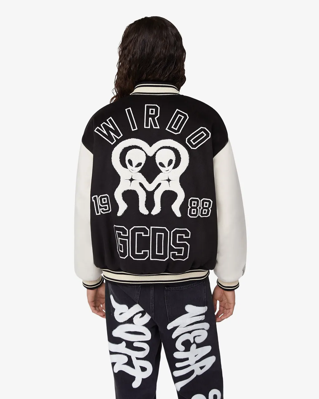 Gcds Two-Toned Long-Sleeved Bomber Jacket