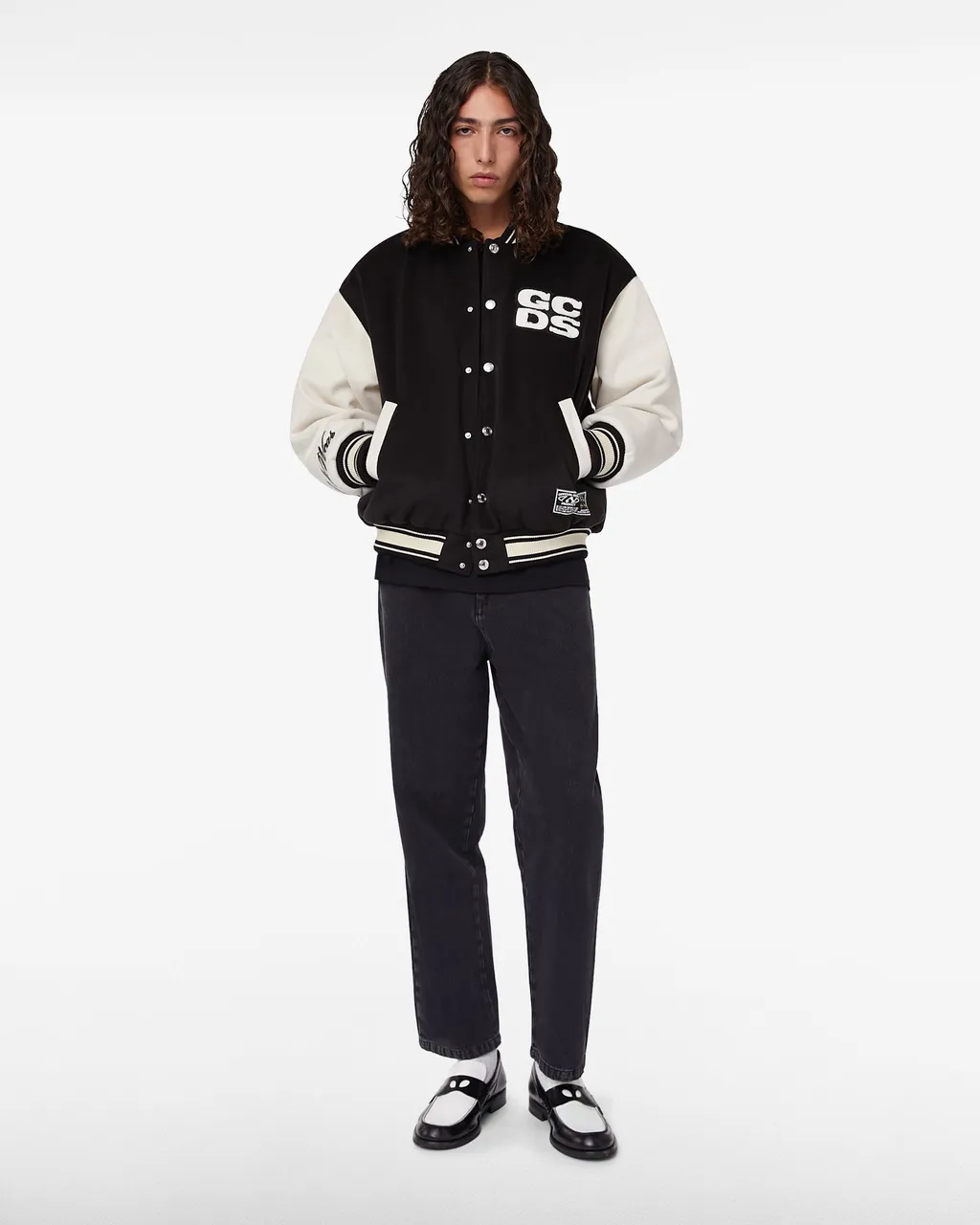 Gcds Two-Toned Long-Sleeved Bomber Jacket