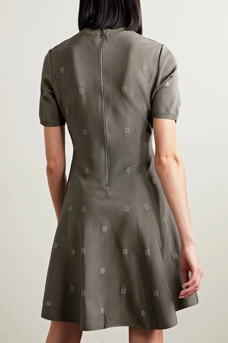 4G-Motif Flared Minidress