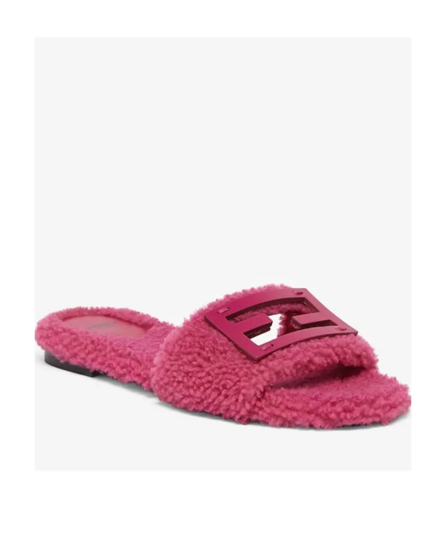 Pink Sheepskin Slides