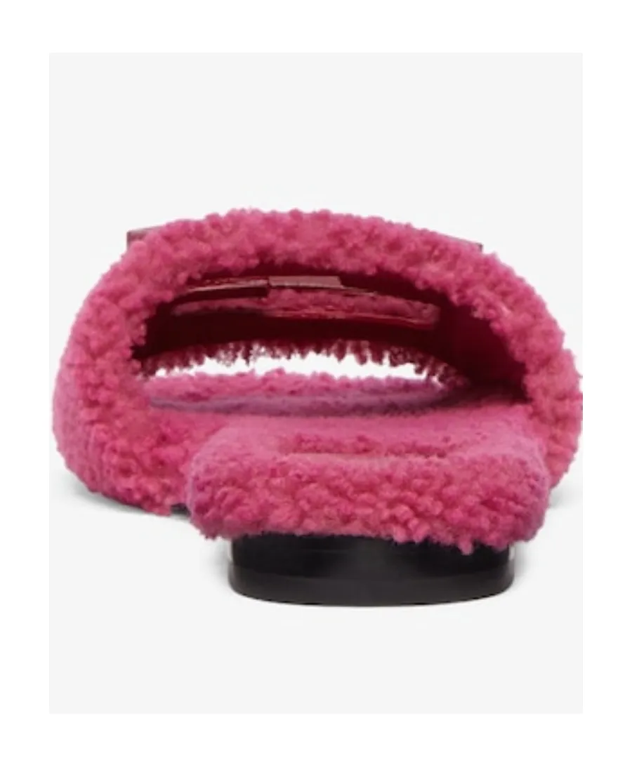 Pink Sheepskin Slides