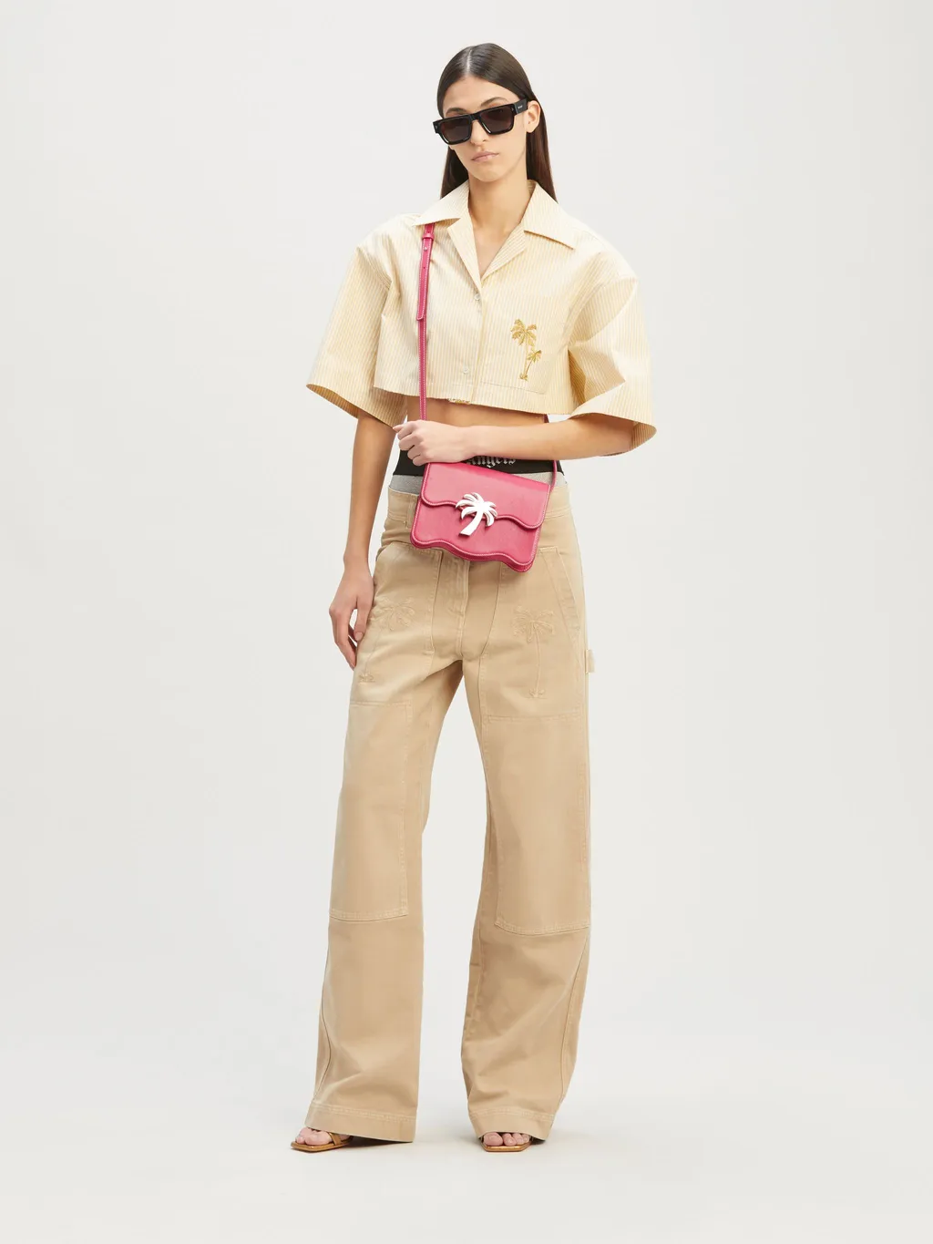 Palm Angels Palm Embroidered Cargo Pants