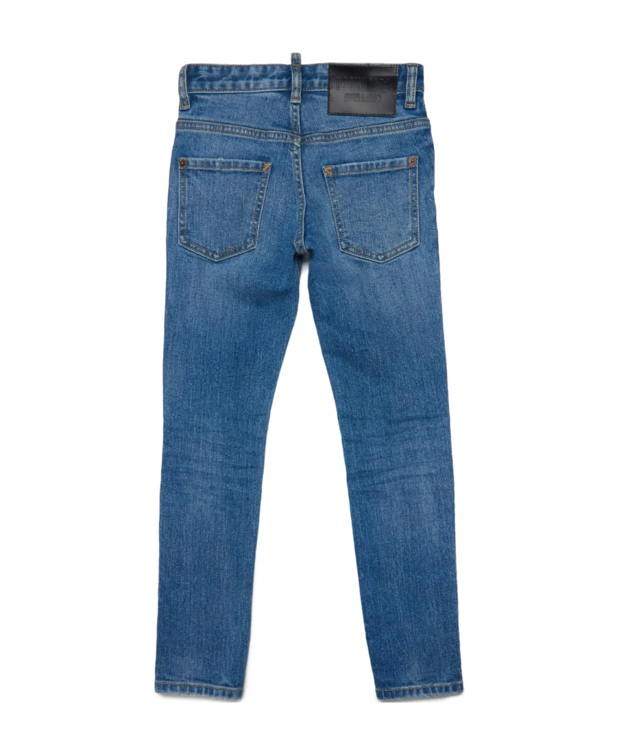 Dsquared2 Kids Mid-Rise Skinny Stretched Jeans