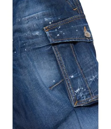 Logo Stretch Waist-Rimmed Jeans