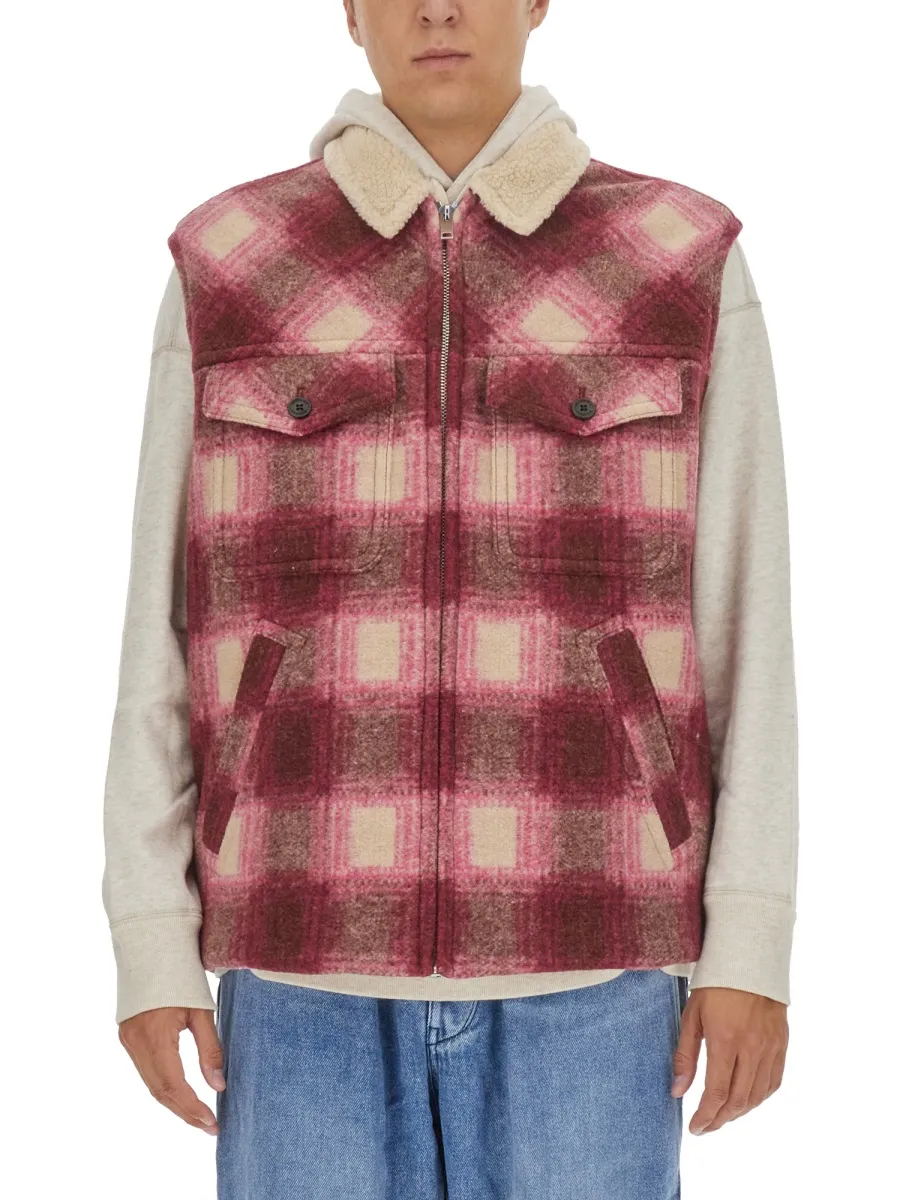 Isabel Marant Plaid Checked Zip-Up Gilet