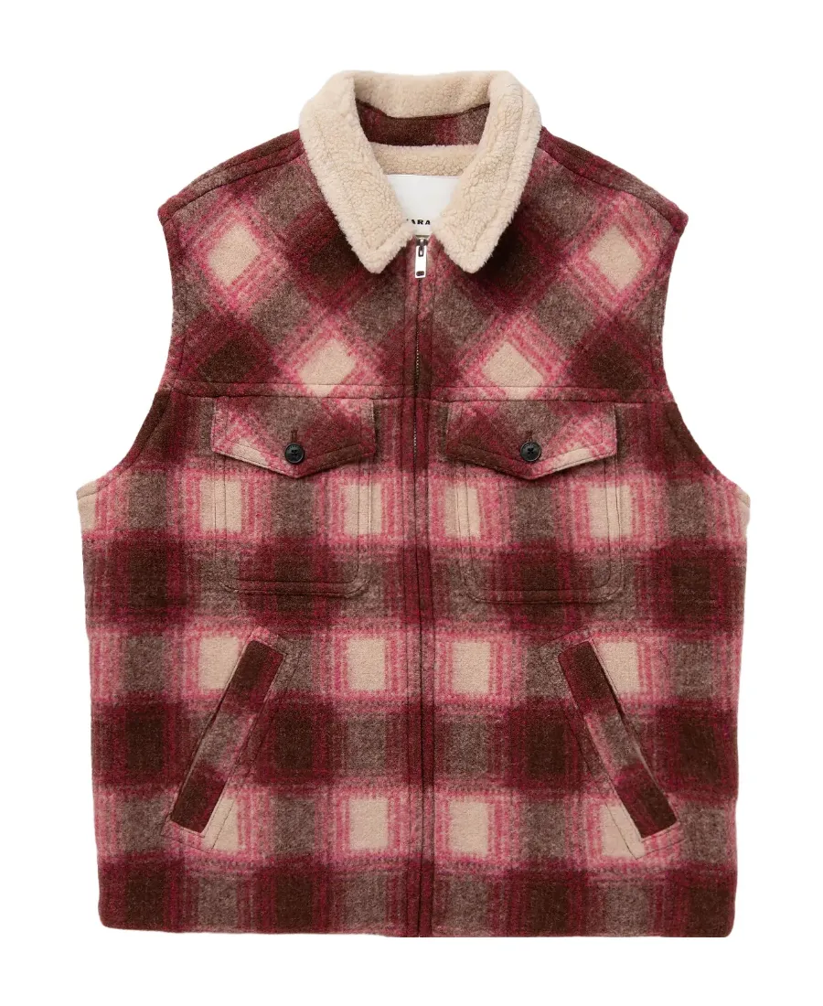 Isabel Marant Plaid Checked Zip-Up Gilet