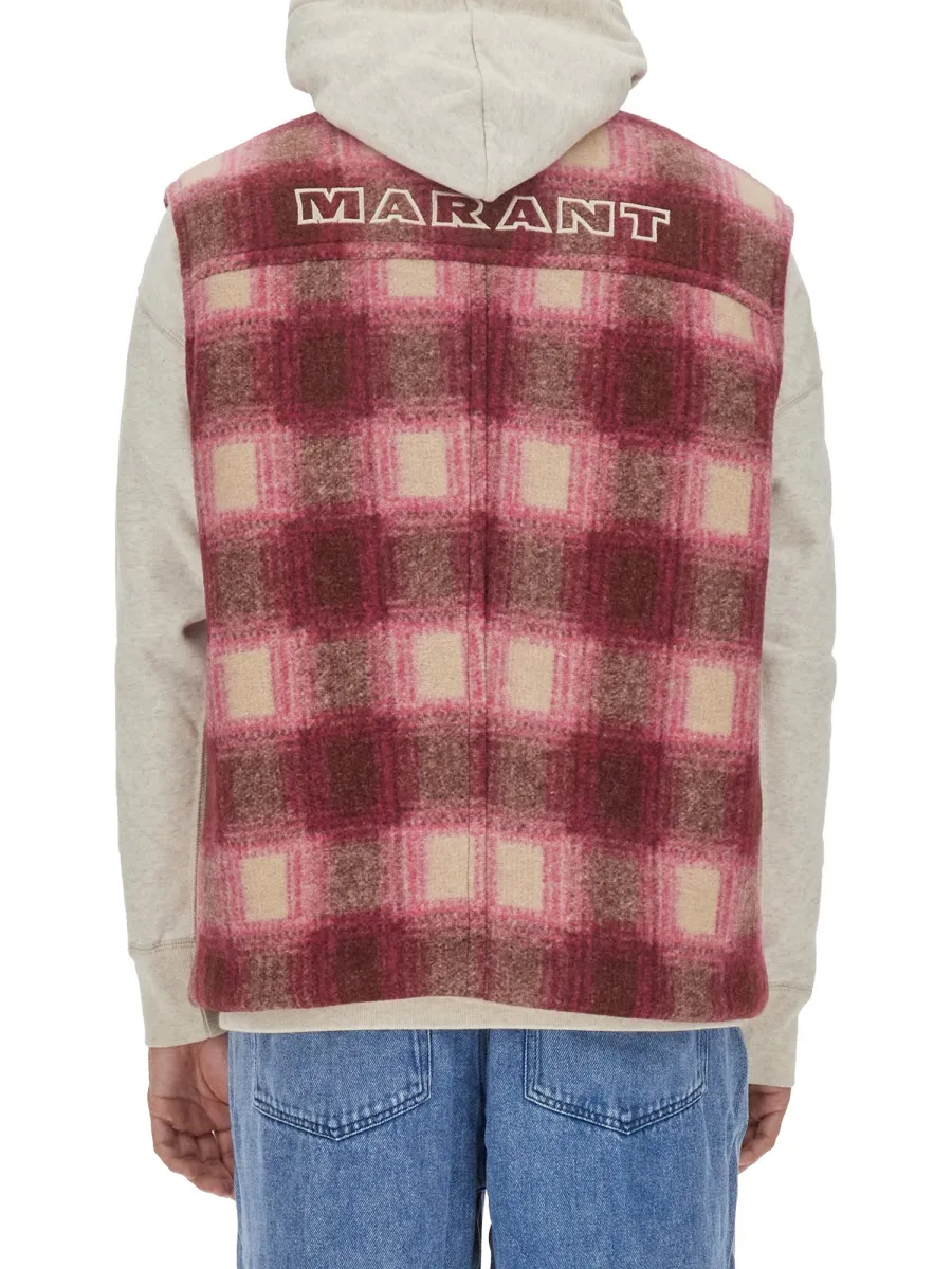 Isabel Marant Plaid Checked Zip-Up Gilet