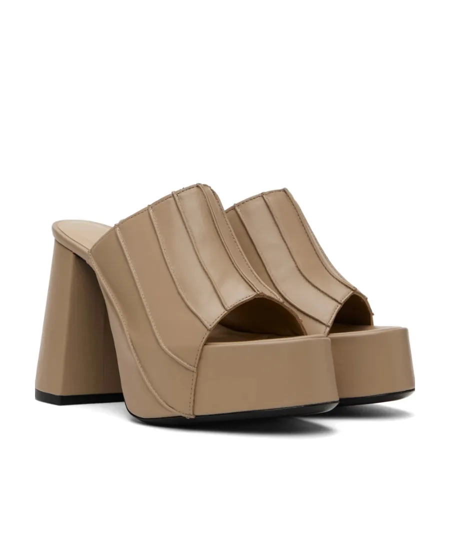 Splicing Design High-Heeled Sandals