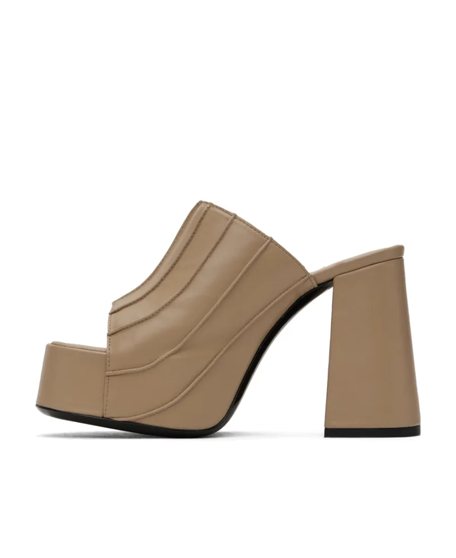Splicing Design High-Heeled Sandals