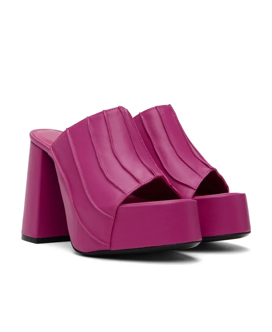 Embossed High-Heeled Sandals