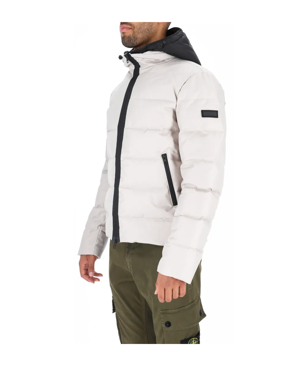 Logo-Patch Padded Hooded Jacket