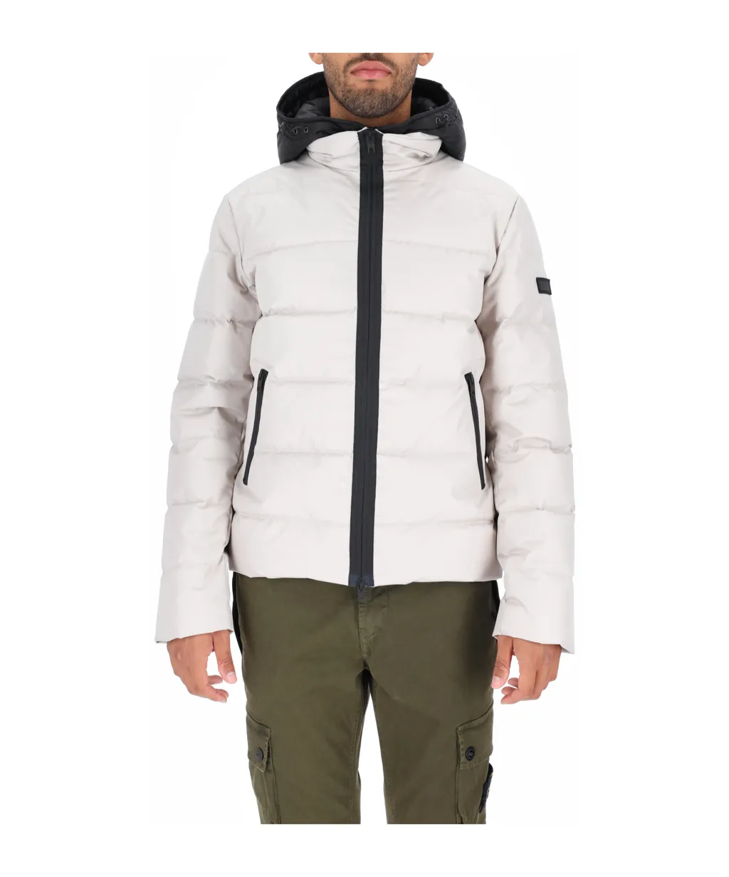 Logo-Patch Padded Hooded Jacket