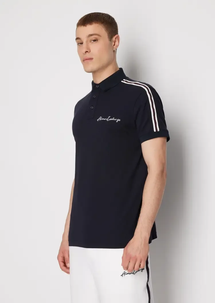 Embroidered-Logo Cotton Polo Shirt