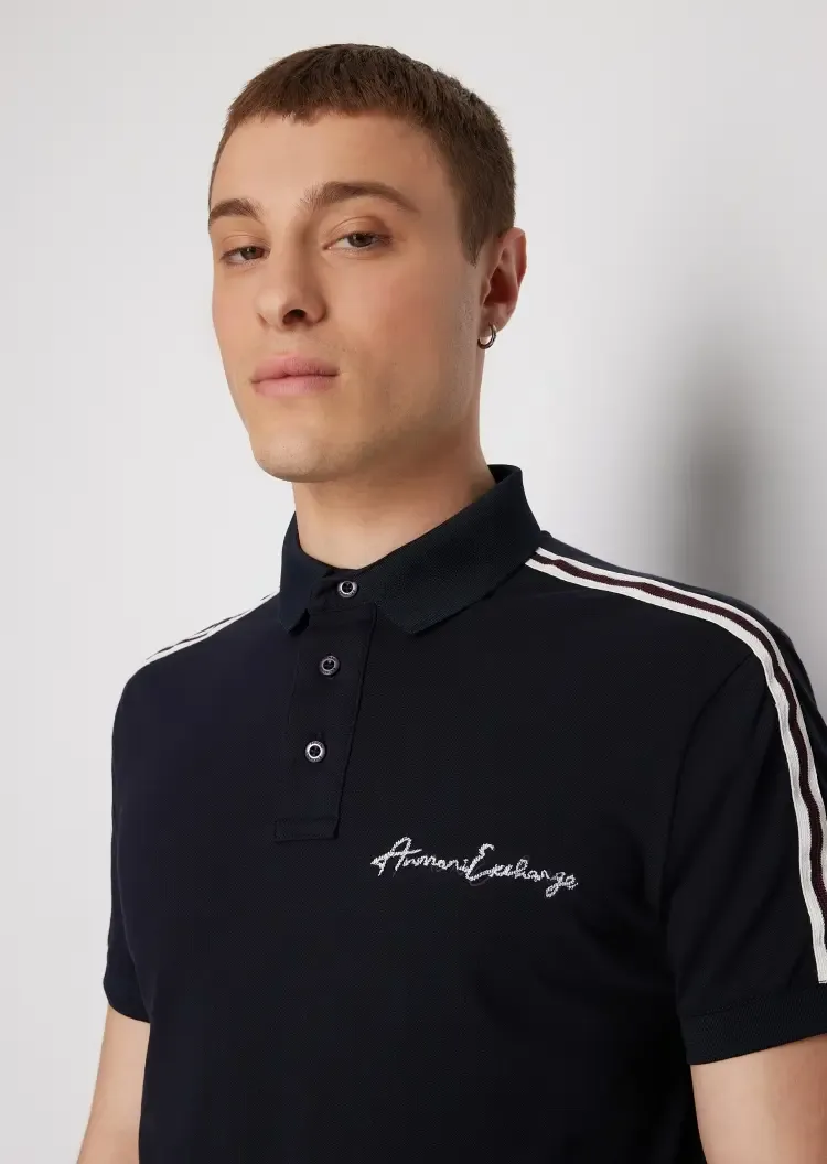 Embroidered-Logo Cotton Polo Shirt